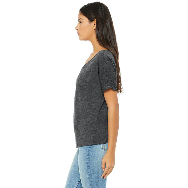 Ladies Slouchy T-Shirt - WHITE MARBLE - S(D0102H7W5cT)