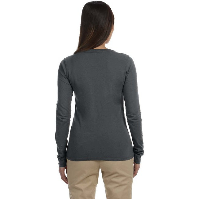 Ladies 44 oz 100% Organic cotton classic Long-Sleeve T-Shirt - BLAcK - S(D0102H7Z2gX)