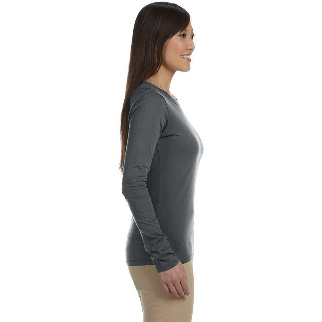 Ladies 44 oz 100% Organic cotton classic Long-Sleeve T-Shirt - BLAcK - S(D0102H7Z2gX)