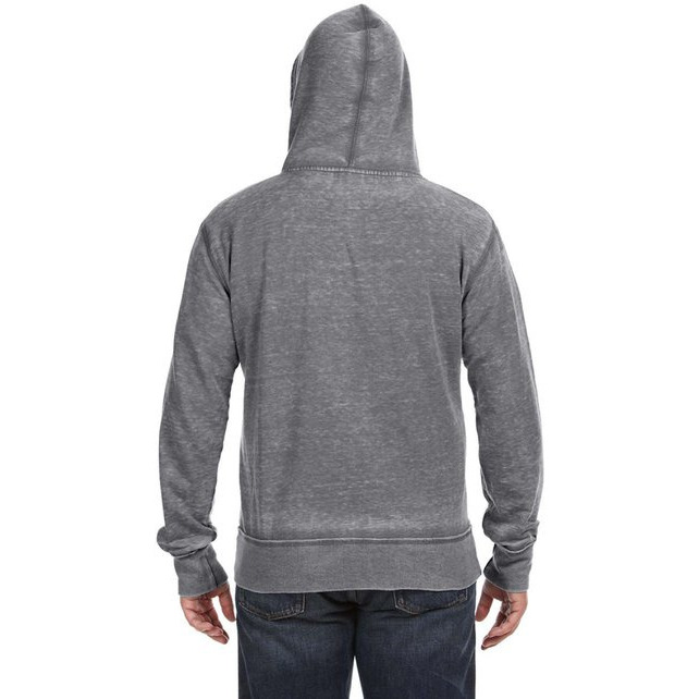 Adult Vintage Zen Full-Zip Fleece Hooded Sweatshirt - cEMENT - S(D0102H78F4J)