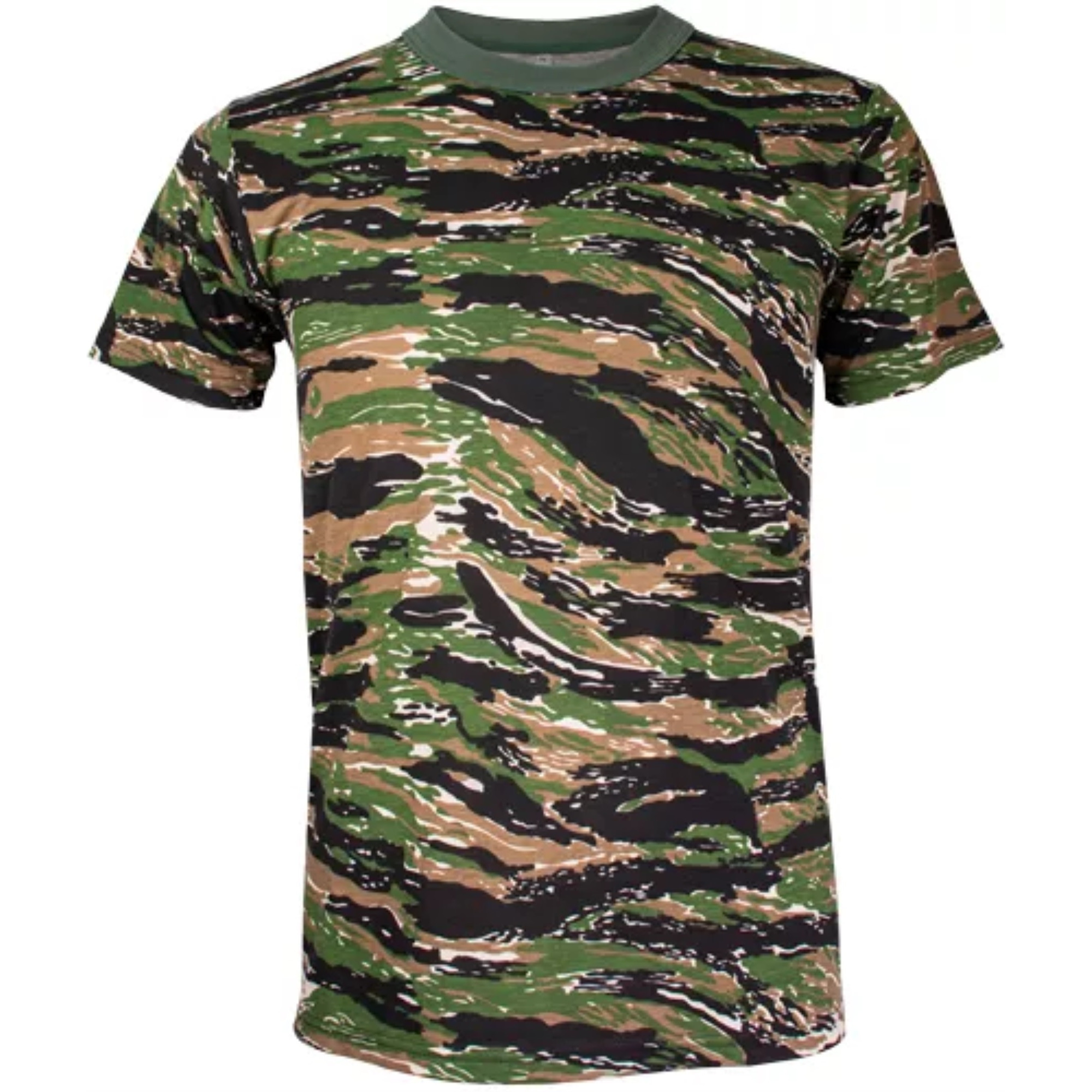Men's Short Sleeve T-Shirt Tiger Stripe Large
