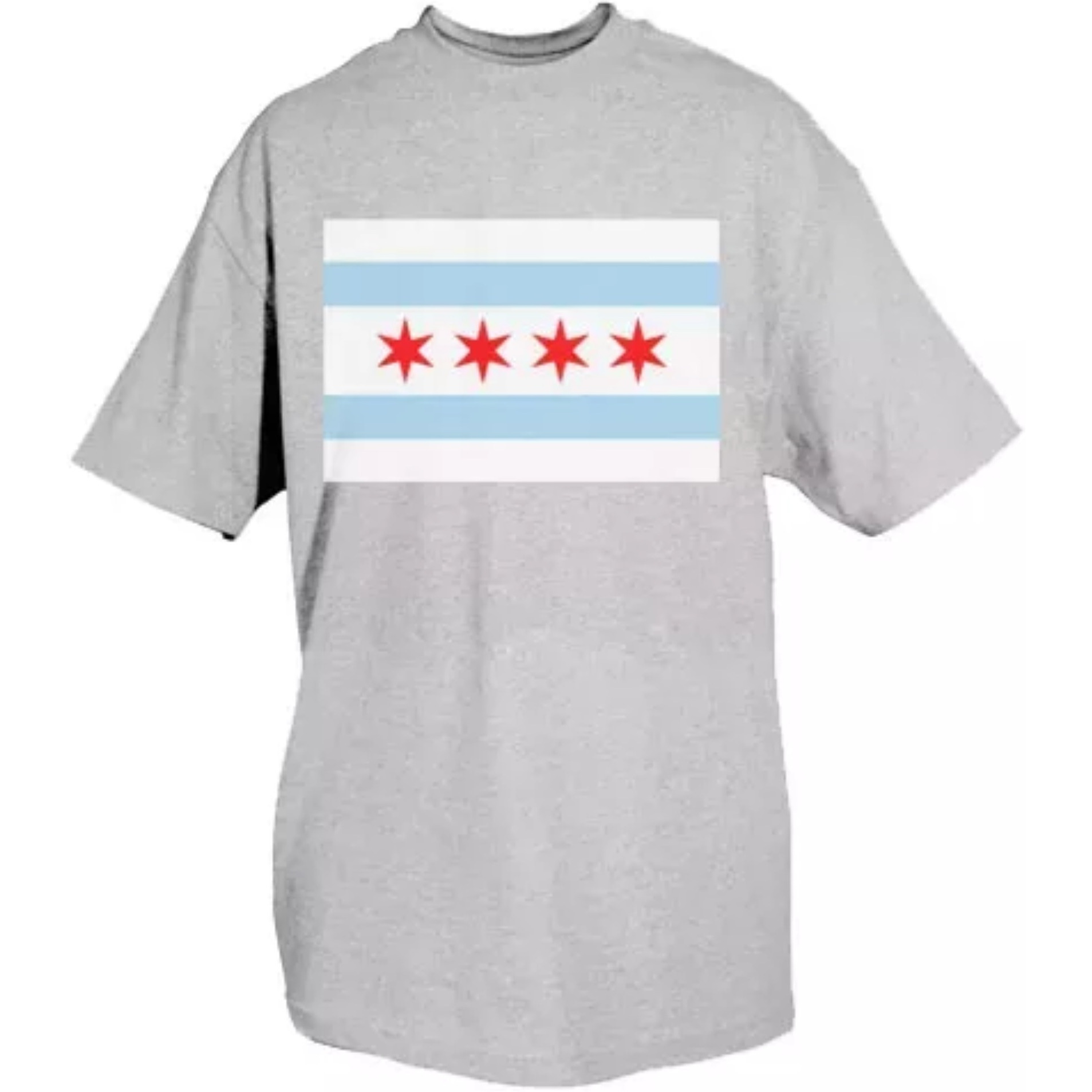 Chicago Flag T-Shirt Grey - 2XL