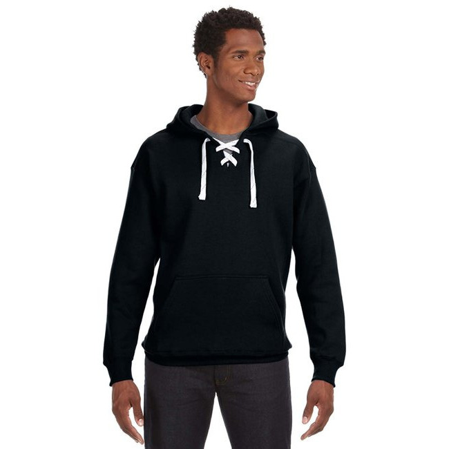 Adult Sport Lace Hooded Sweatshirt - BLAcK - XXS(D0102H78UW8)