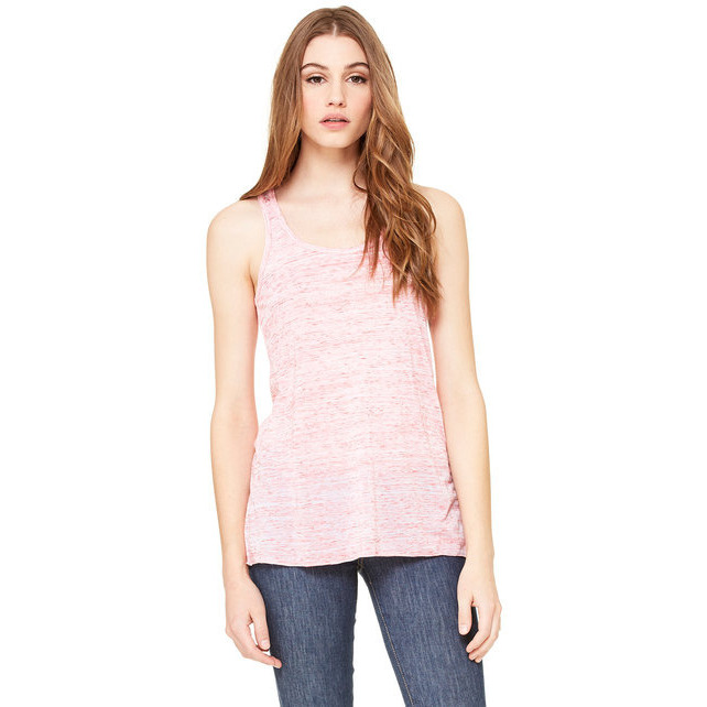 Ladies Flowy Racerback Tank - ATHLETIc HEATHER - S(D0102H7K5c8)