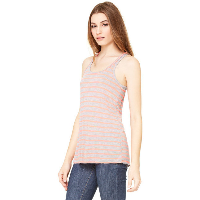 Ladies Flowy Racerback Tank - ATHLETIc HEATHER - S(D0102H7K7IX)