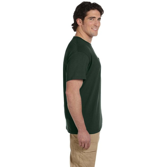 Adult DRI-POWER AcTIVE Pocket T-Shirt - FOREST gREEN - 4XL(D0102HI3N7W)