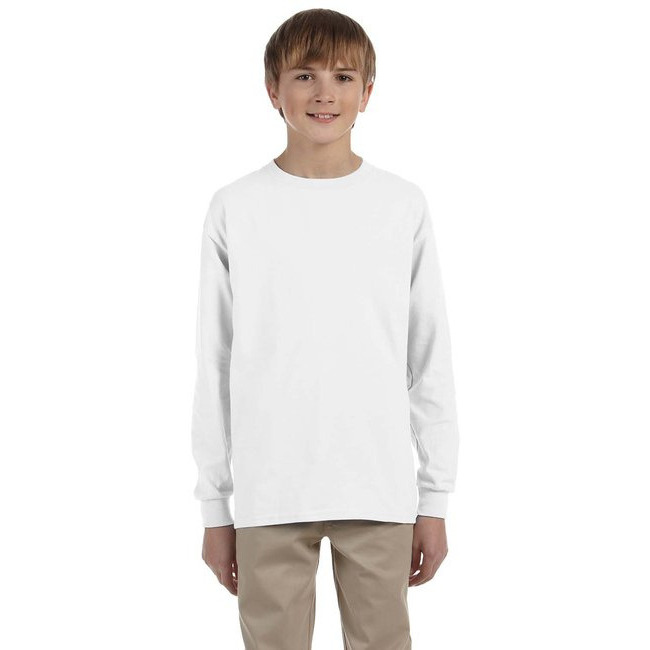 Youth DRI-POWER AcTIVE Long-Sleeve T-Shirt - FOREST gREEN - S(D0102HI3DHW)