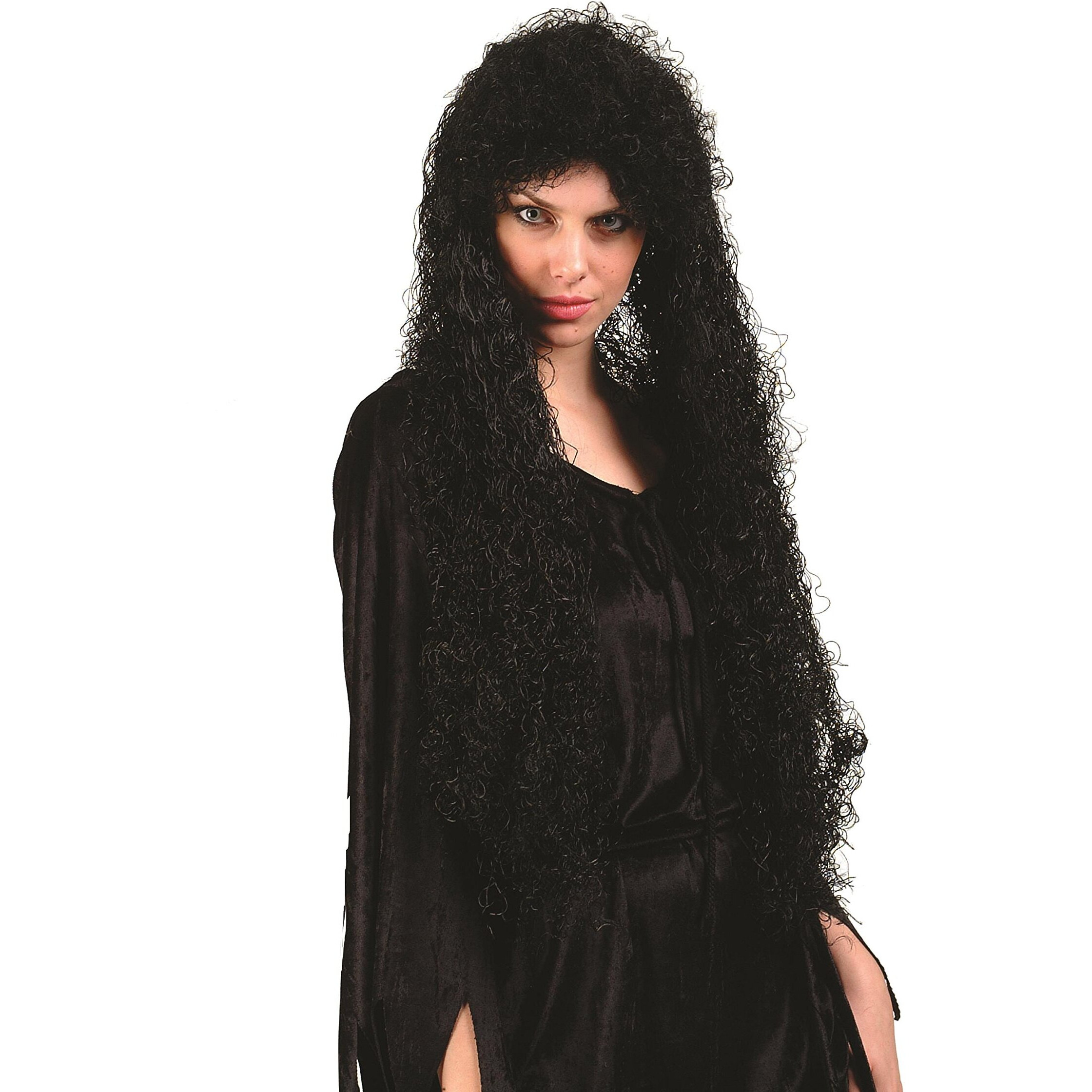 30" CURLY women's WIG- BLACK