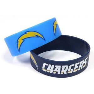 Los Angeles Chargers Bracelets 2 Pack Wide