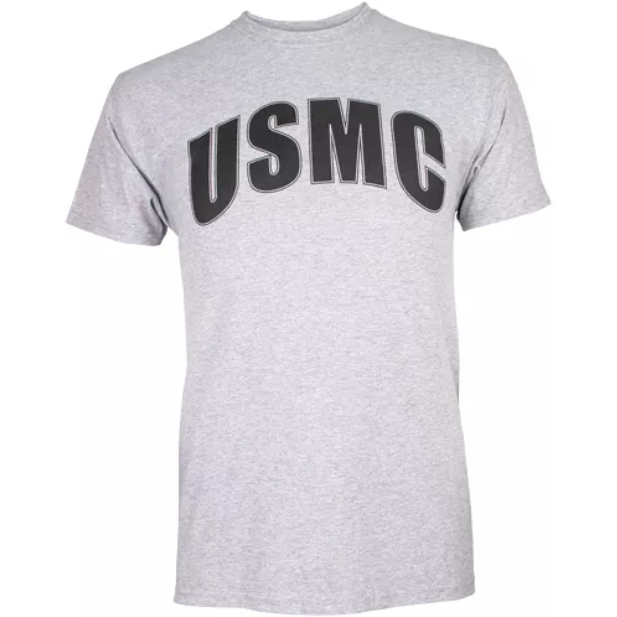 USMC T-Shirt, Grey/Black Imprint - Large