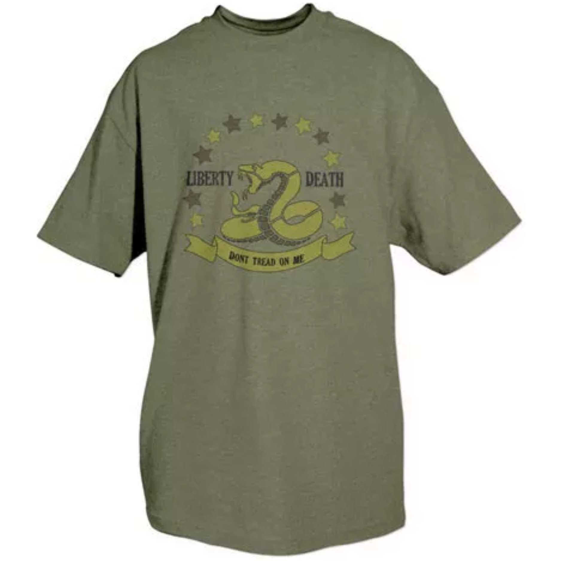 Don't Tread On Me T-Shirt Olive Drab - Small