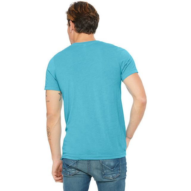 Unisex Triblend V-Neck T-Shirt - BLUE TRIBLEND - S(D0102H7W7QX)