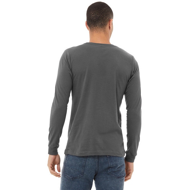 Unisex Jersey Long-Sleeve T-Shirt - RED - S(D0102H7WPN2)