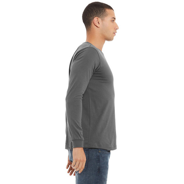Unisex Jersey Long-Sleeve T-Shirt - RED - S(D0102H7WPN2)