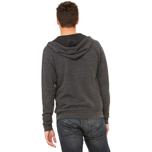 Unisex Triblend Sponge Fleece Full-Zip Hoodie - cHAR BLK TRIBLND - XS(D0102H7WF0J)