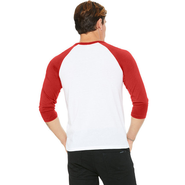 Unisex 34-Sleeve Baseball T-Shirt - gRY cHR BLK TRB - S(D0102H7Wg0X)