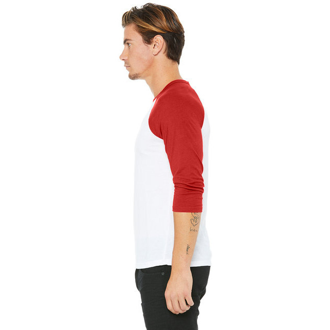 Unisex 34-Sleeve Baseball T-Shirt - gRY cHR BLK TRB - S(D0102H7Wg0X)