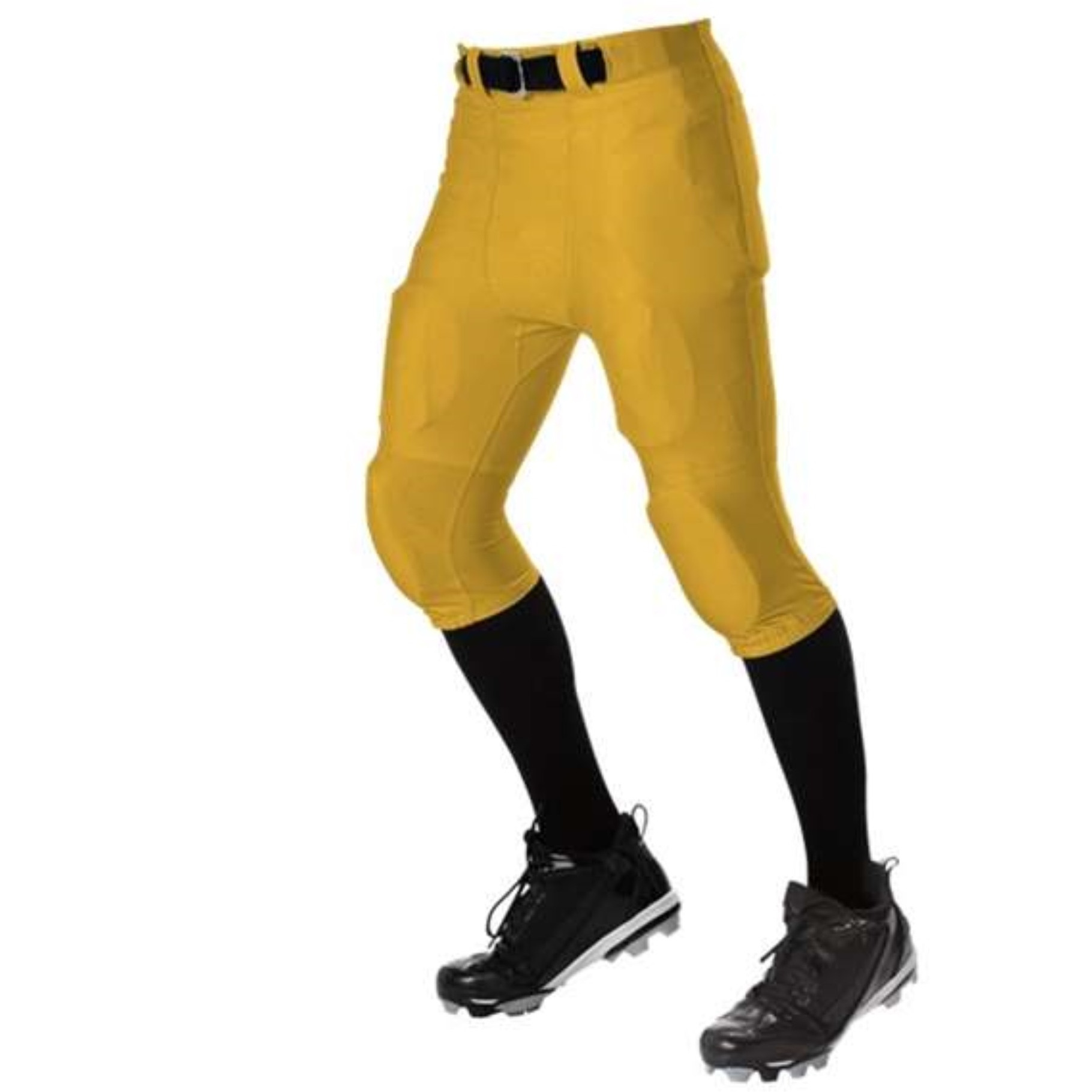 Alleson Athletic No Fly Football Pants with Slotted Waist - Gold, XL