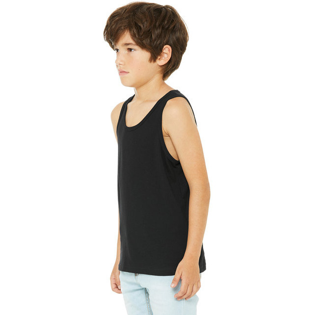 Youth Jersey Tank - BLAcK - M(D0102H7W59P)