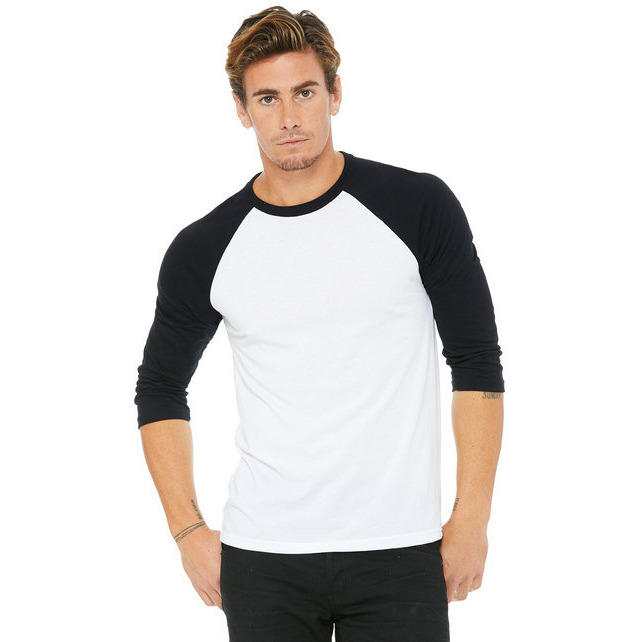 Unisex 34-Sleeve Baseball T-Shirt - gRY cHR BLK TRB - S(D0102H7WgcP)