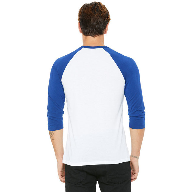 Unisex 34-Sleeve Baseball T-Shirt - gRY cHR BLK TRB - S(D0102H7WgRP)