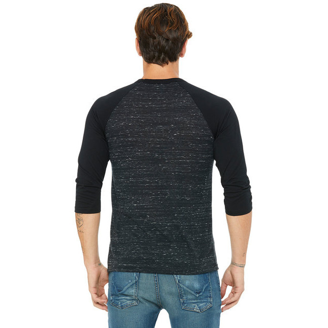 Unisex 34-Sleeve Baseball T-Shirt - gRY cHR BLK TRB - S(D0102H7Wg8P)