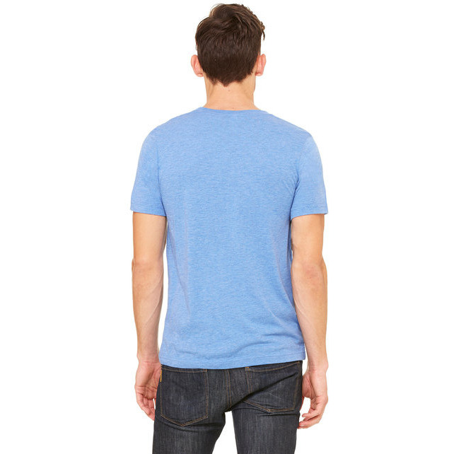 Unisex Triblend V-Neck T-Shirt - BLUE TRIBLEND - S(D0102H7WX82)