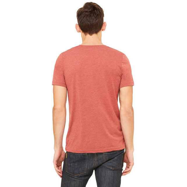 Unisex Triblend V-Neck T-Shirt - BLUE TRIBLEND - S(D0102H7WX3X)