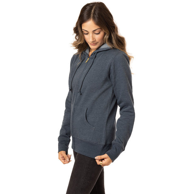 Ladies OrganicRecycled Heathered Fleece Full-Zip Hooded Sweatshirt - cHARcOAL - S(D0102H7ZQSX)