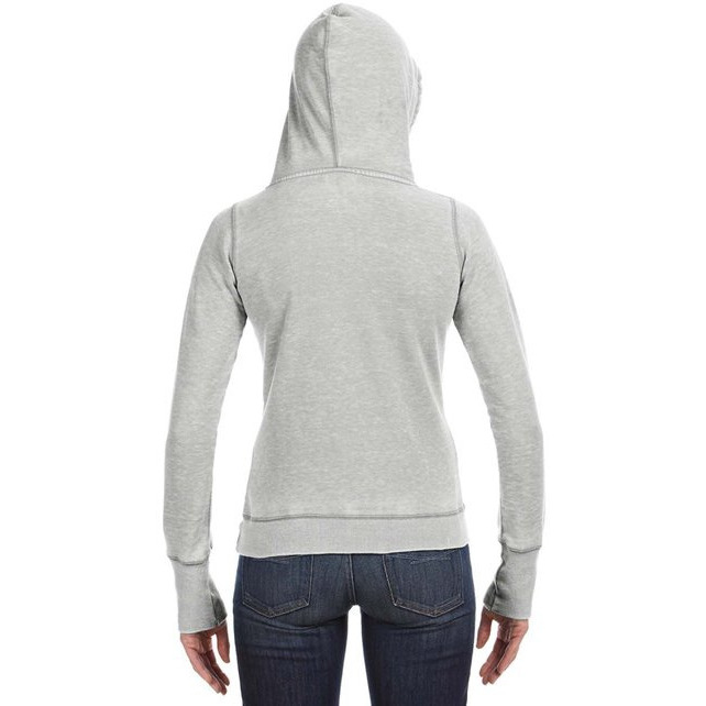 Ladies Zen Pullover Fleece Hooded Sweatshirt - cEMENT - XS(D0102H78TSJ)
