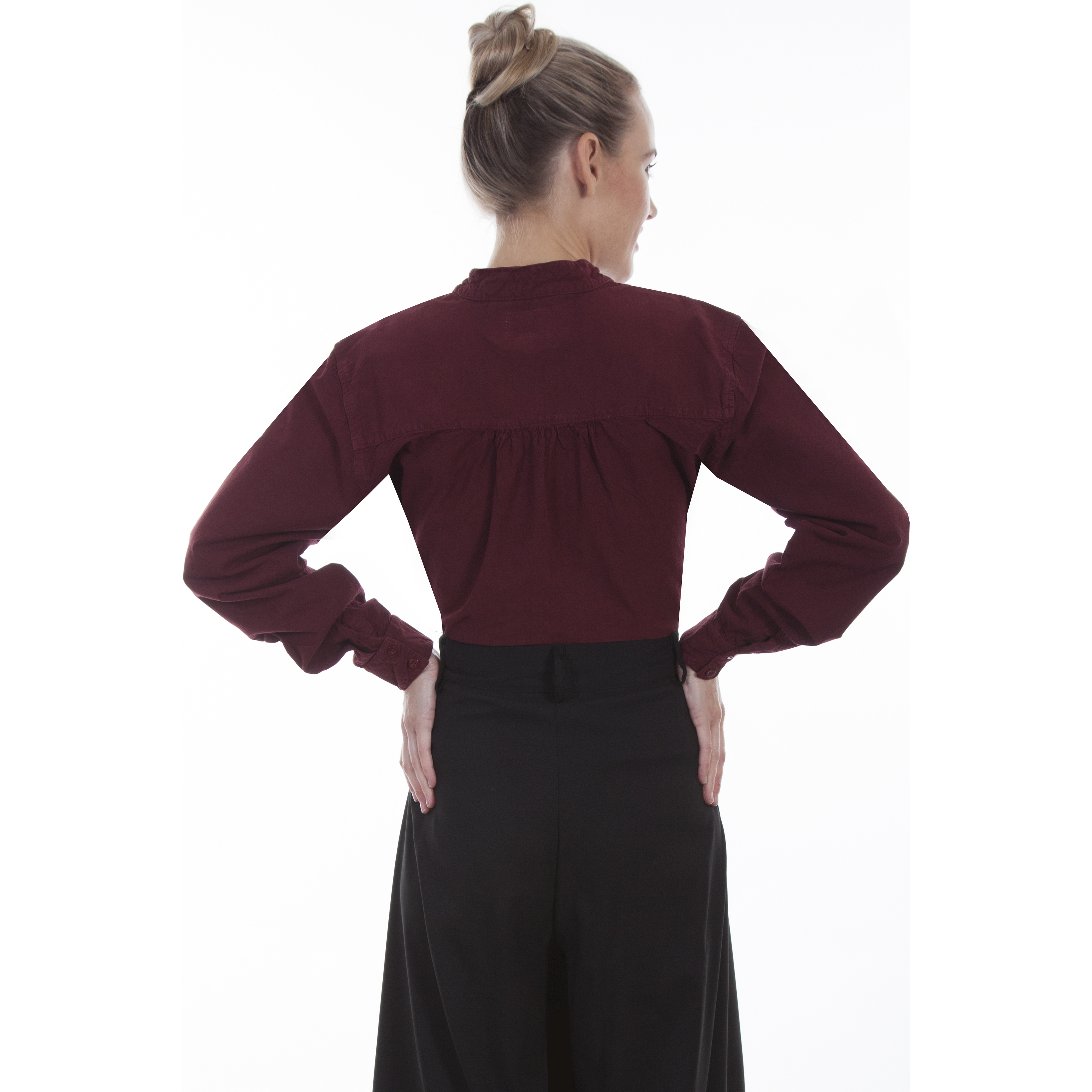 PAISLEY BIB FRONT BLOUSE