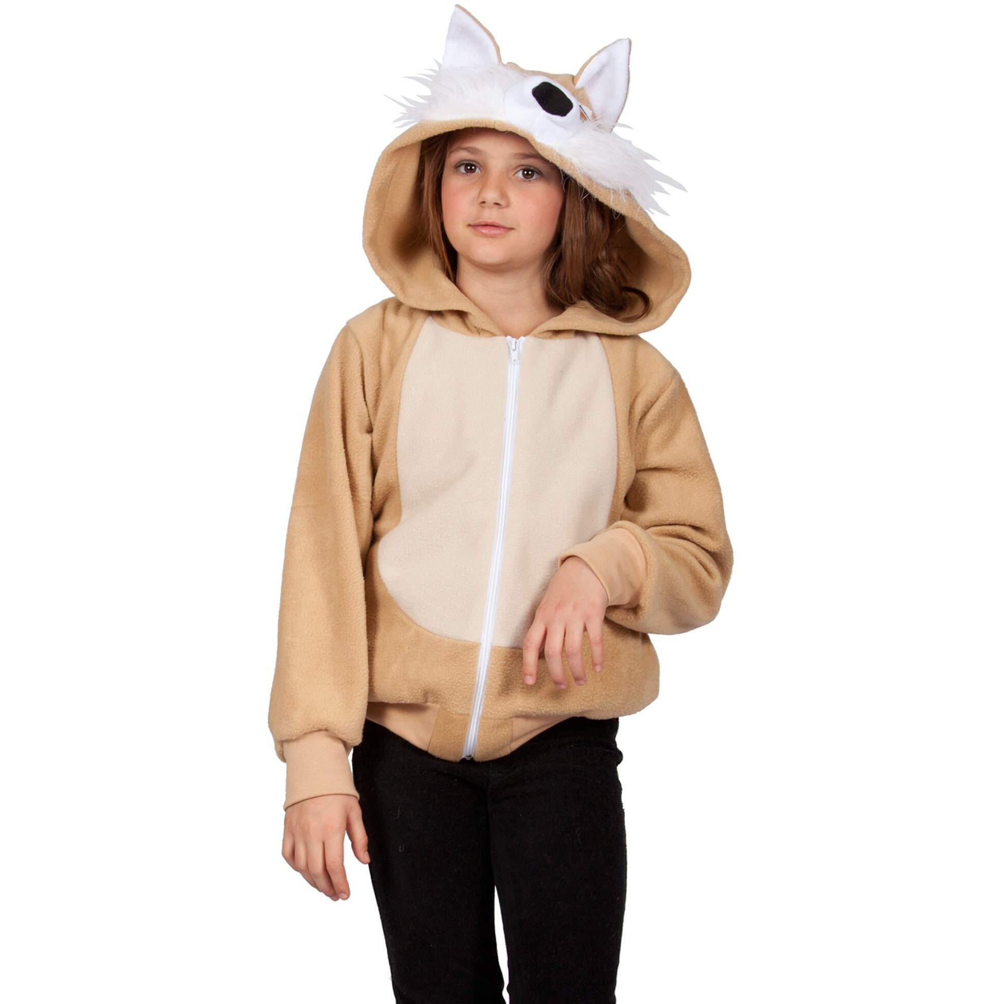 Vixie Kids Hoodie -Tan/Ivory L