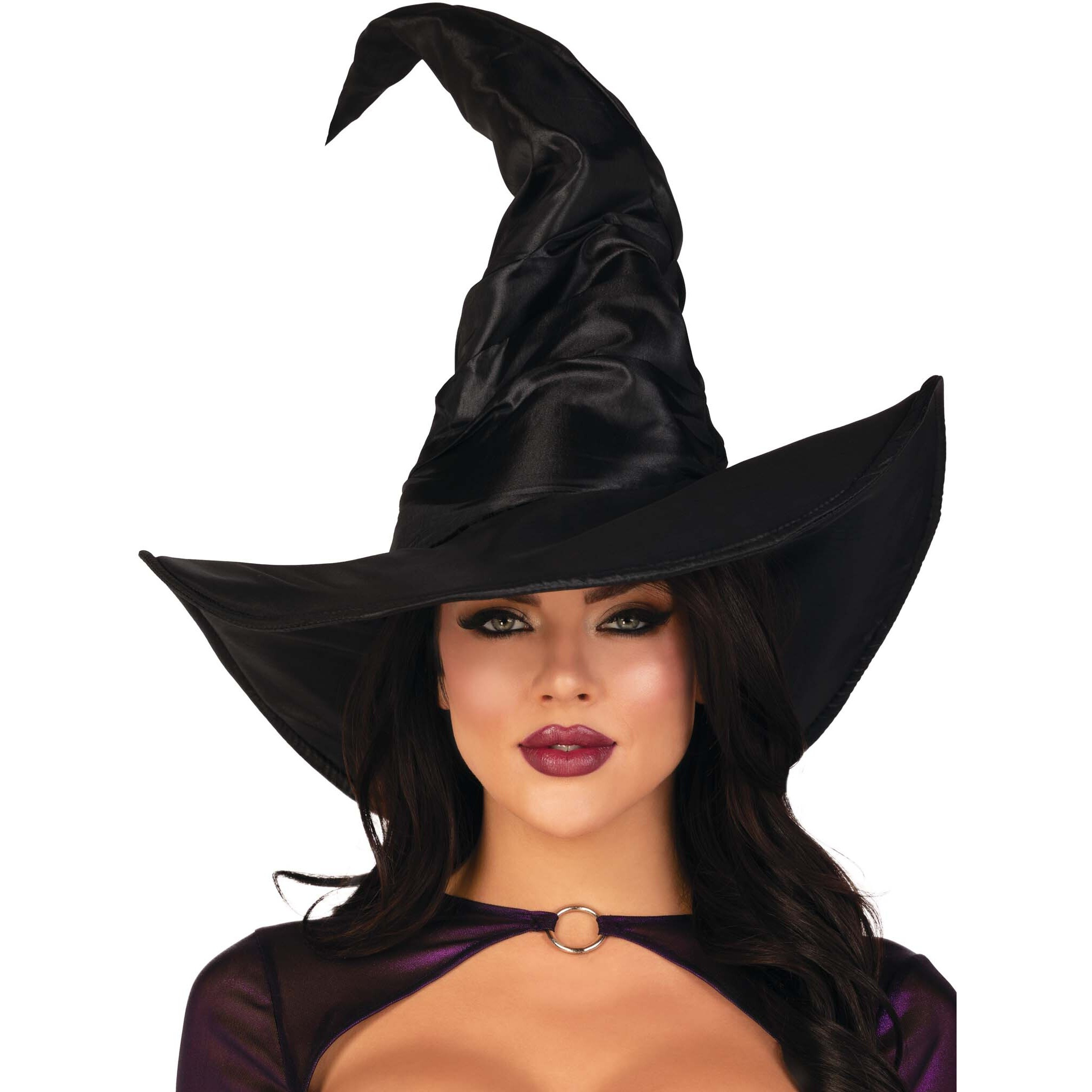 Large ruched witch hat O/S BLACK
