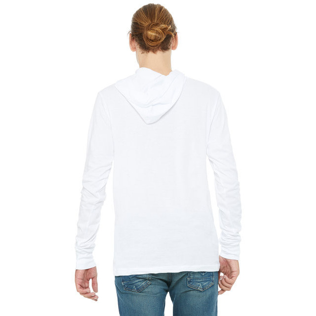 Unisex Jersey Long-Sleeve Hoodie - HEATHER NAVY - XS(D0102H789PP)