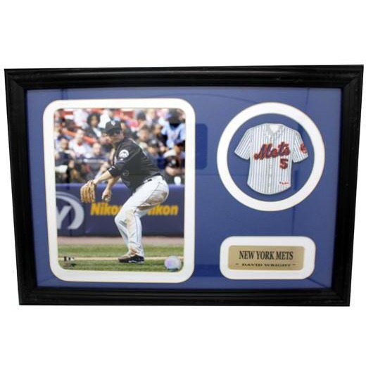 12x18 Mini Jersey Patch Frame - David Wright New York Mets