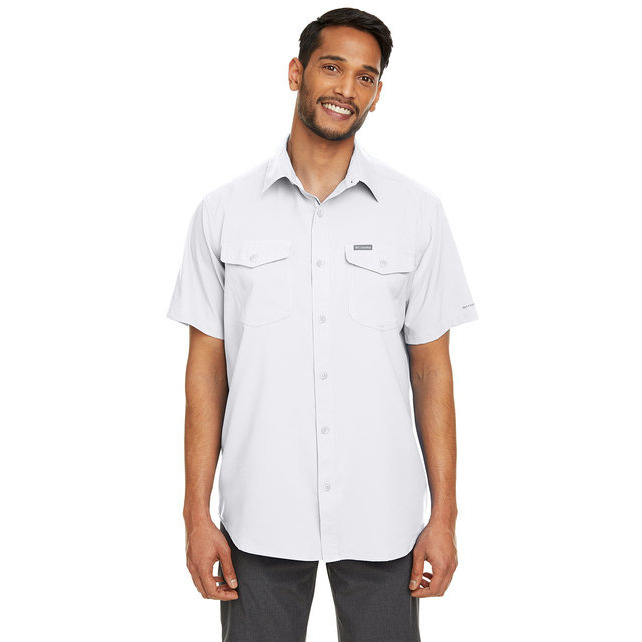 Mens UtilizerII Solid Performance Short-Sleeve Shirt - WHITE - S(D0102H7M1YT)