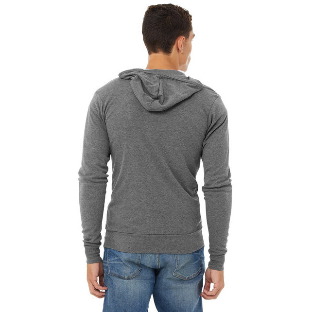 Unisex Triblend Full-Zip Lightweight Hoodie - cHAR BLK TRIBLND - XS(D0102H7WXJT)