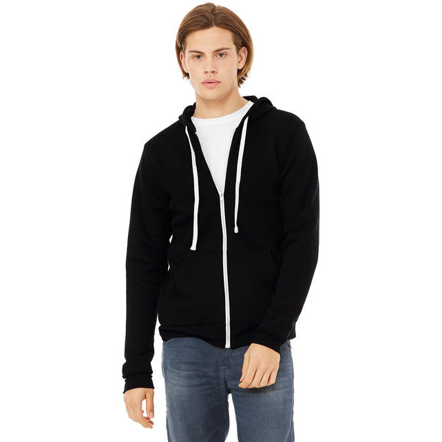 Unisex Triblend Sponge Fleece Full-Zip Hoodie - cHAR BLK TRIBLND - XS(D0102H78EL8)