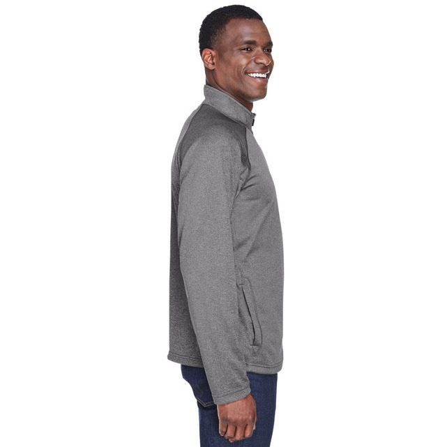 Mens Stretch Tech-Shell compass Quarter-Zip - DK gREY HEATHER - S(D0102H7Y7HT)