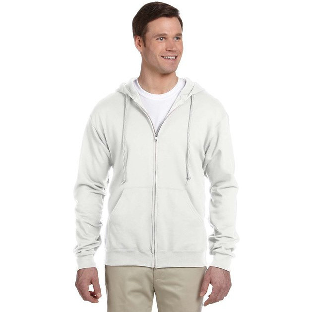 Adult 8 oz NuBlend Fleece Full-Zip Hooded Sweatshirt - ASH - 3XL(D0102HI3D6Y)
