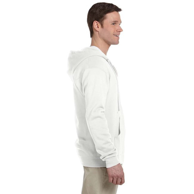 Adult 8 oz NuBlend Fleece Full-Zip Hooded Sweatshirt - ASH - 3XL(D0102HI3D6Y)