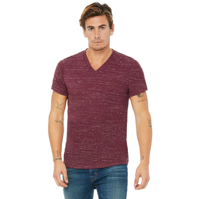 Bella + Canvas 3655C Unisex Textured Jersey V-Neck T-Shirt