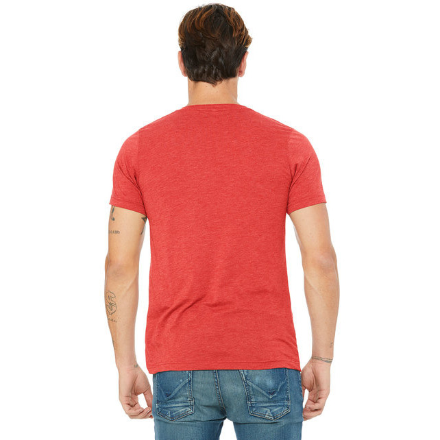 Unisex Triblend V-Neck T-Shirt - BLUE TRIBLEND - S(D0102H7WXcT)