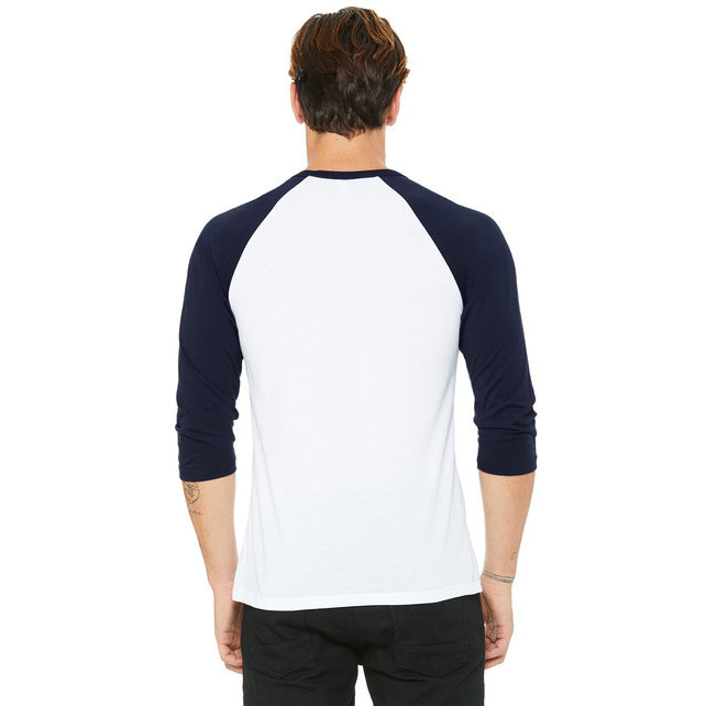 Unisex 34-Sleeve Baseball T-Shirt - gRY cHR BLK TRB - S(D0102H7WgHJ)