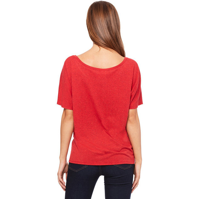 Ladies Slouchy T-Shirt - WHITE MARBLE - S(D0102H7W5gX)