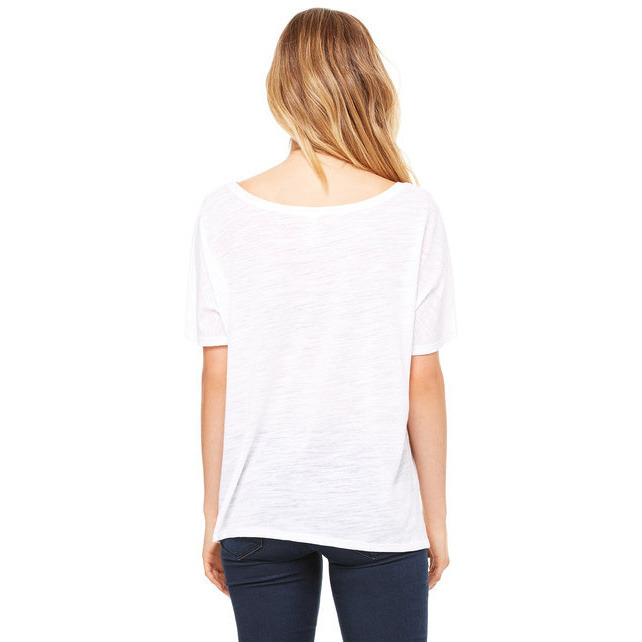 Ladies Slouchy T-Shirt - WHITE MARBLE - S(D0102H7W5JX)