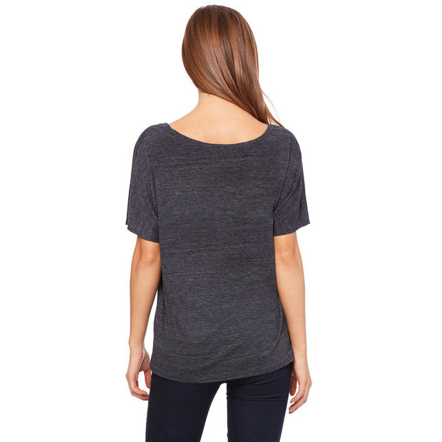 Ladies Slouchy T-Shirt - WHITE MARBLE - S(D0102H7W5YT)