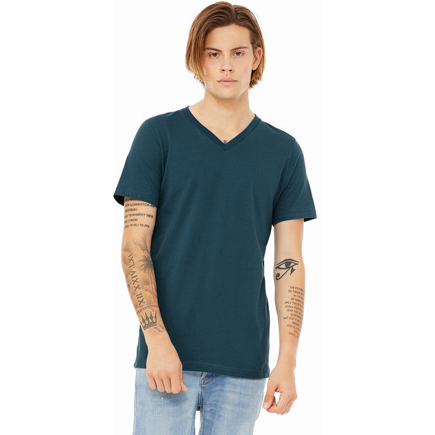 Unisex Jersey Short-Sleeve V-Neck T-Shirt - TRUE ROYAL - XS(D0102H7WBgX)