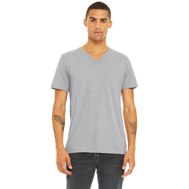 Unisex Triblend V-Neck T-Shirt - BLUE TRIBLEND - S(D0102H7W7L8)
