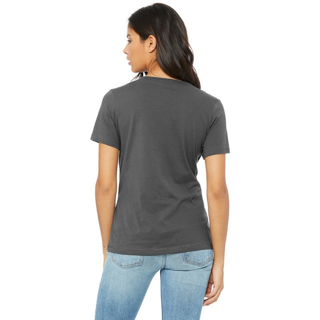Ladies Relaxed Jersey V-Neck T-Shirt - BERRY - S(D0102H7KHTP)